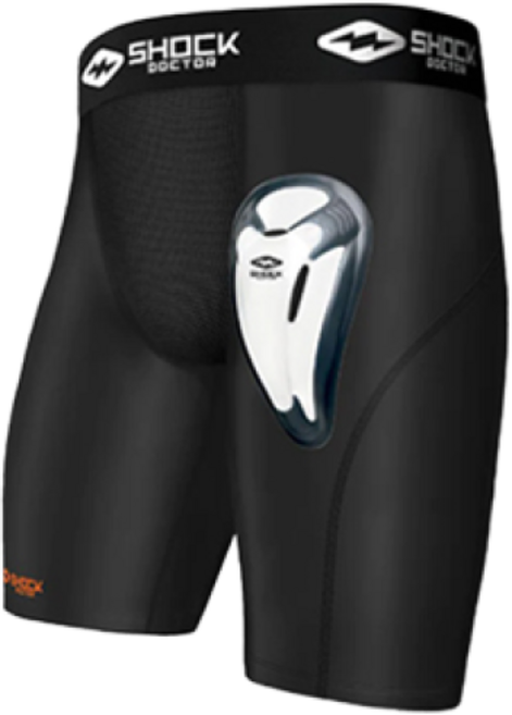 쇼크닥터 221 압박 타이즈 반바지 팬츠 (컵 포함) 포수 태권도 격투기 야구 낭심 보호대, BLACK, 1개