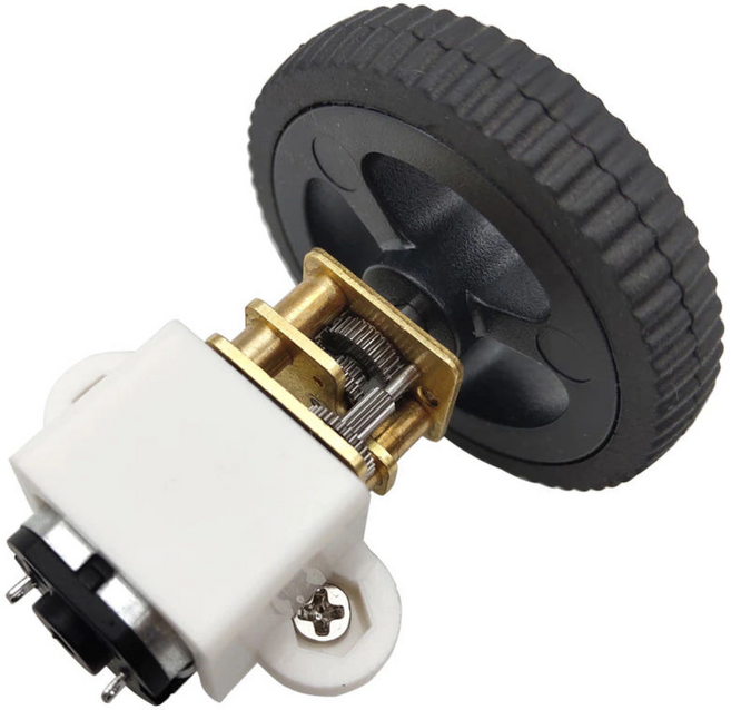N20 DC 모터 34mm 휠+브라켓 포함 3V-6V/300RPM 미니 기어드 DC모터, 3V