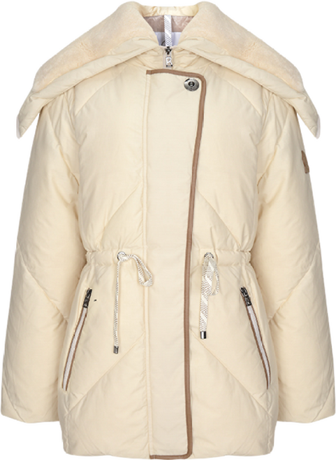 [보그너] 여성 양가죽 이너후드 덕다운 점퍼 O_WHITE