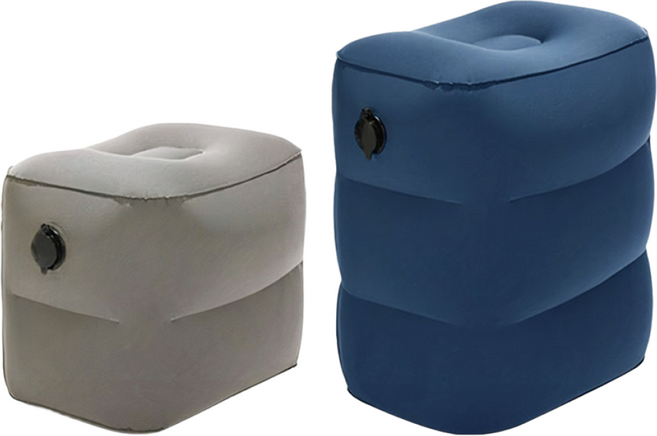 비행기 기내 카시트 발받침 다리받침 쿠션 풋레스트, 2단, 1개, 네이비