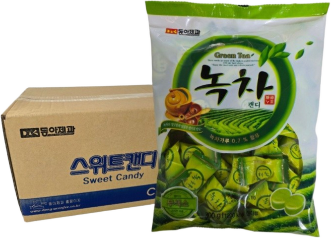 동아제과 녹차캔디, 300g, 10개