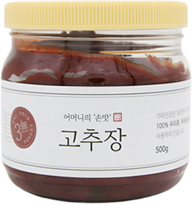 가야진장 100% 국내산 전통 고추장 500g 무첨가물 무색소, 가야진장 고추장[500g], 1개