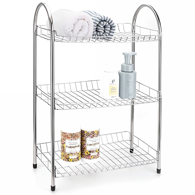 리빙코아 올스텐 욕실 사각선반, 3단, 1개