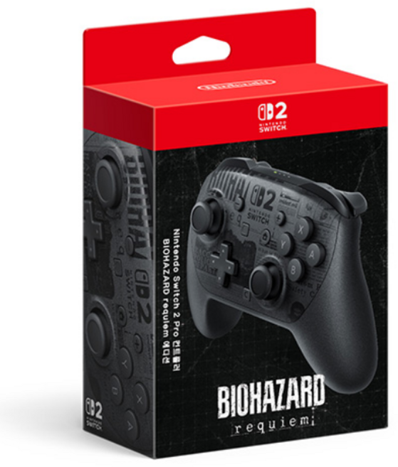 닌텐도 스위치 2 프로컨트롤러 바이오하자드 레퀴엠 에디션, 1개, 블랙 혼합
