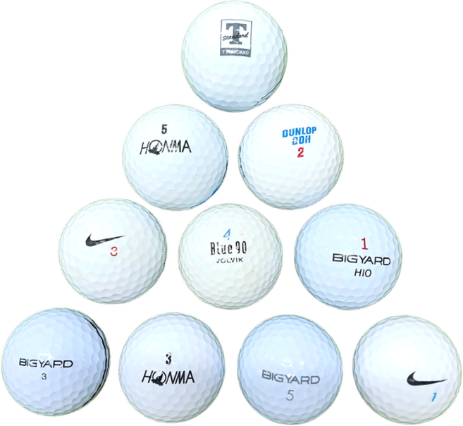 토탈 브랜드 화이트 AA급 100알 로스트볼, 랜덤발송, 1개입, 100개