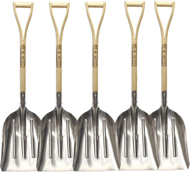 국산 눈삽 알루미늄 원목 자루 오삽, 5개