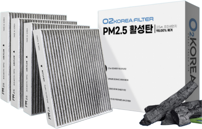 3+1 오투코리아 PM2.5 활성탄 자동차 차량용 에어컨필터 (4개입 전차종선택), OH101, 4개
