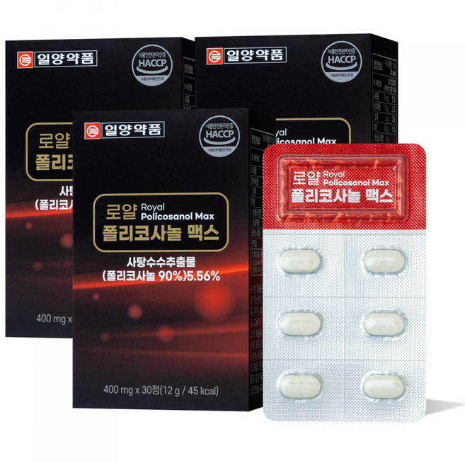 일양약품 로얄 폴리코사놀 맥스, 3개, 30정