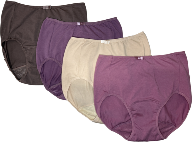 단색 순면 요실금 팬티 4장세트