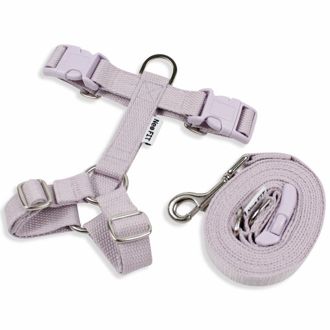 네오핏 반려견 솜사탕 H형 하네스 + 리드줄 세트, 포도맛, 1개