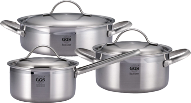 독일 GGS 엘리트 통3중 인덕션 스탠냄비 3종 세트 전열원 식기세척기 사용가능 스텐 304 430 고급스테인레스 냄비세트 16편수+18양수+24전골, 1세트