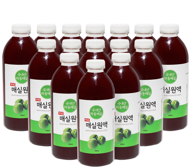 예가촌 매실청 하동 매실 원액 100% 임산부 매실액 숙성 발효 액기스 1000ml, 1L, 15개