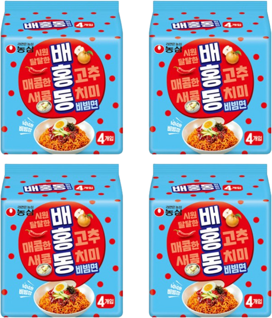 농심 배홍동 비빔면 137g, 16개