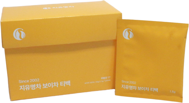 지유명차 무량산 보이차 티백(생차), 1개, 20개입, 1.5g