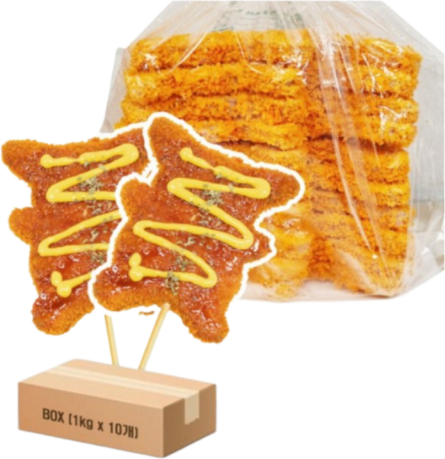 맘모스 돈까스 치킨꼬지 (100gx10개입)1kg, 1kg, 1개