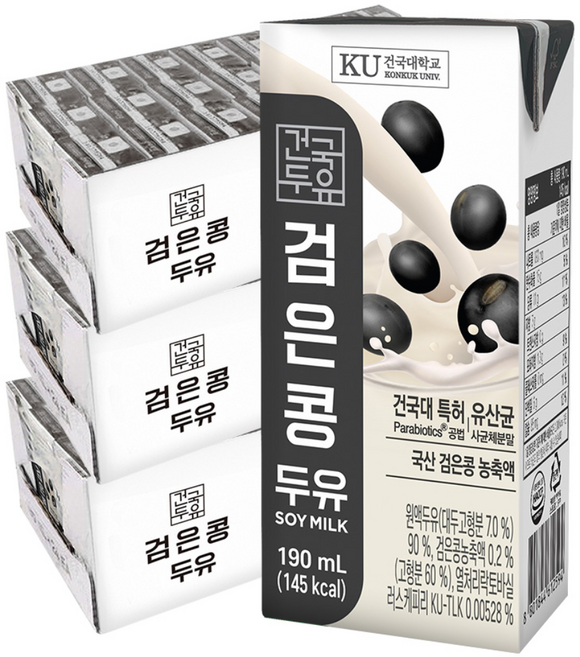 [건국유업] 검은콩두유, 72개, 190ml