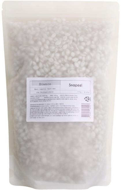 스내필 비앙코 하드왁스 이탈리아 제모 왁싱샵 전문 대용량 모든부위, 1개, 1kg