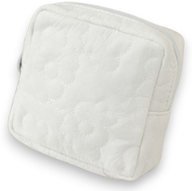 베르보 플라워 퀼팅 파우치 화장품 소품 생리대 정리 여행용 파우치