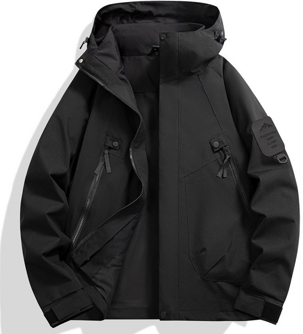 TIMEPURE 남녀공용 봄가을 얇은 단층 등산 바람막이 재킷 방수 방풍 스포츠 자켓 후드 자켓