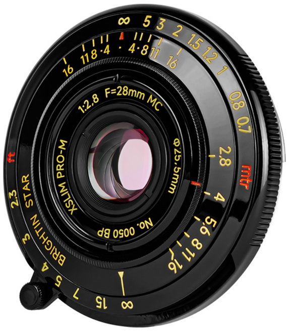 BRIGHTIN STAR 28mm F2.8 카메라 렌즈 큰조리개 광각 인문 풀프레임 렌즈 초박형 렌즈 라이카 카메라용, Leica M