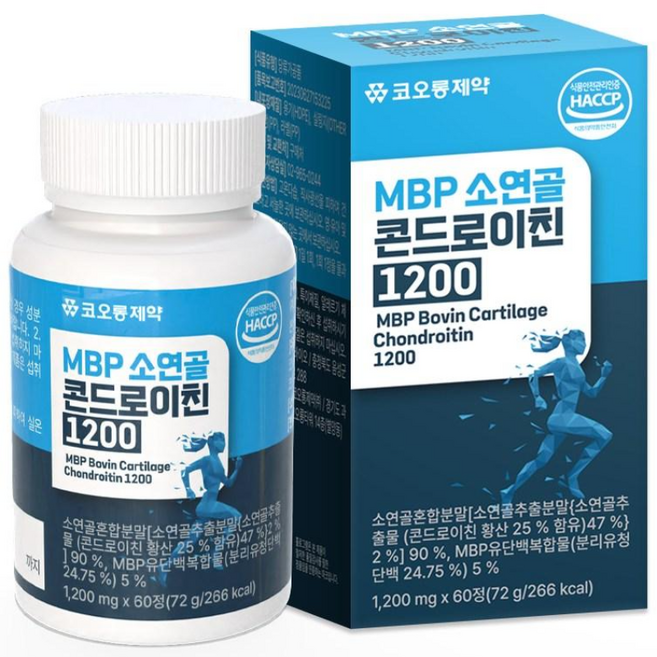 코오롱제약 MBP 소연골 콘드로이친 1200, 1개, 60정