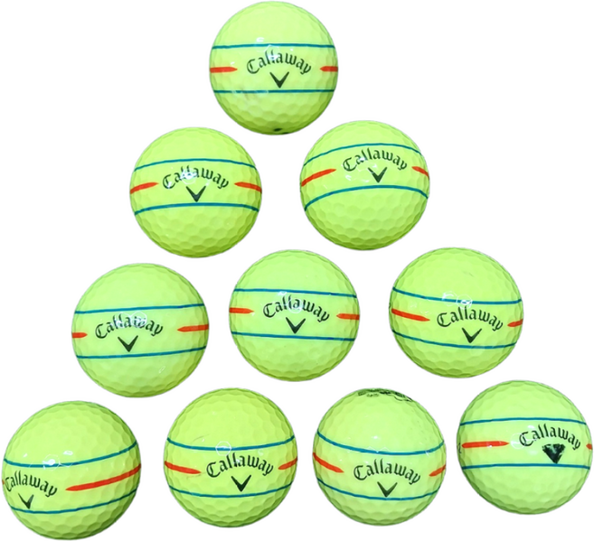 캘러웨이 트리플트랙 A+등급 로스트볼, 1개, 10개입, 옐로우
