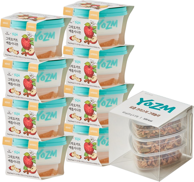 마이노멀x요즘 애플시나몬 130g 8개+크리스피그래놀라 3입 (20g x 3개) 1개