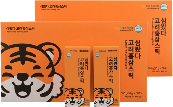 호냥이마을 심봤다 어린이 홍삼스틱, 50개, 10g