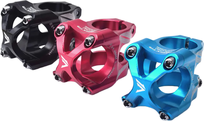 FMFXTR MTB 주먹 31.8mm 오버사이즈 숏 스템 30mm, F015 stem 31.8 30mm, 블루, 1개