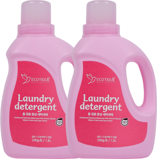 에코띠끄 울 겸용 고농축 중성 세탁세제 1800ml x 2, 3.6L, 1개