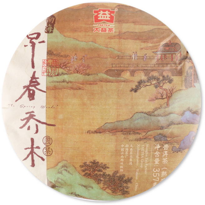 대익차 보이차 맹해조춘교목원차 숙차, 357g, 1개, 1개입