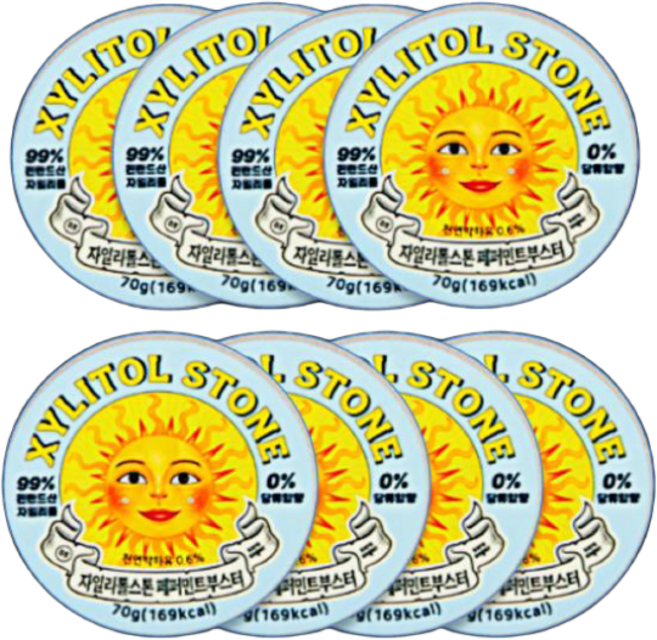 자일리톨스톤 사탕 캔디 페퍼민트부스터, 70g, 8개