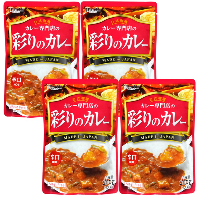 하치 인스턴트 일식 카레 매운맛 200g x 4개