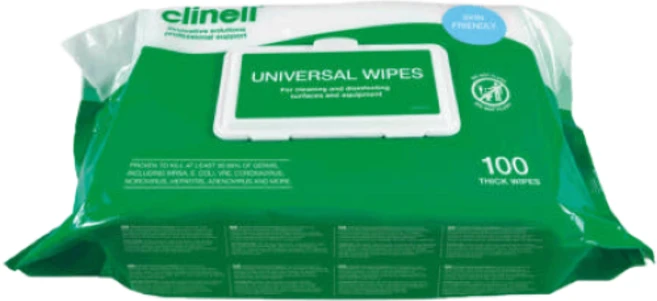 클리넬 clinell 공인판매점 유니버셜프로 와입스 5세대 병원용 살균 소독티슈 용품소독 감염예방, 1개, 100매 - 쿠팡