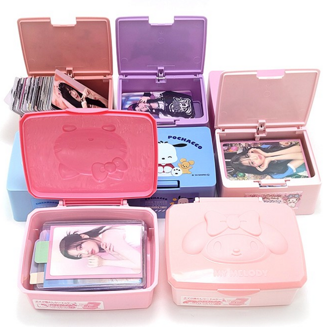 산리오 마이멜로디 포카통 탑로더통 슬리브통 도무송통 포카보관함 포토카드 정리수납, 1개, 원터치-포차카