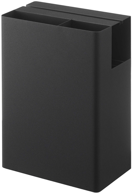 야마자키실업 바닥청소 와이퍼 거치대 보관 청소용품 수납함 타워 5516/5517, 블랙, 1개