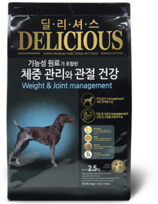 펫컴 강아지 딜리셔스 기능성 사료, 다이어트(체중감소), 2.5kg, 1개