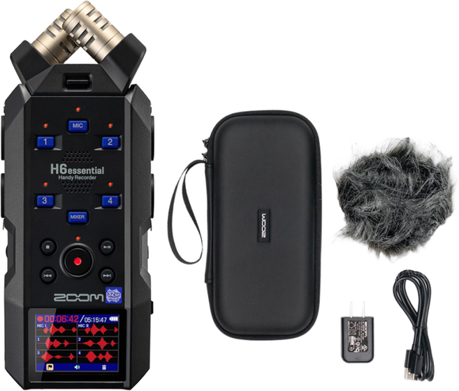 ZOOM H6essential 줌 H6에센셜 32비트 플로트 핸디 레코더 녹음기 + APH-6e 전용 액세서리 팩 [국내 정식 판매처]