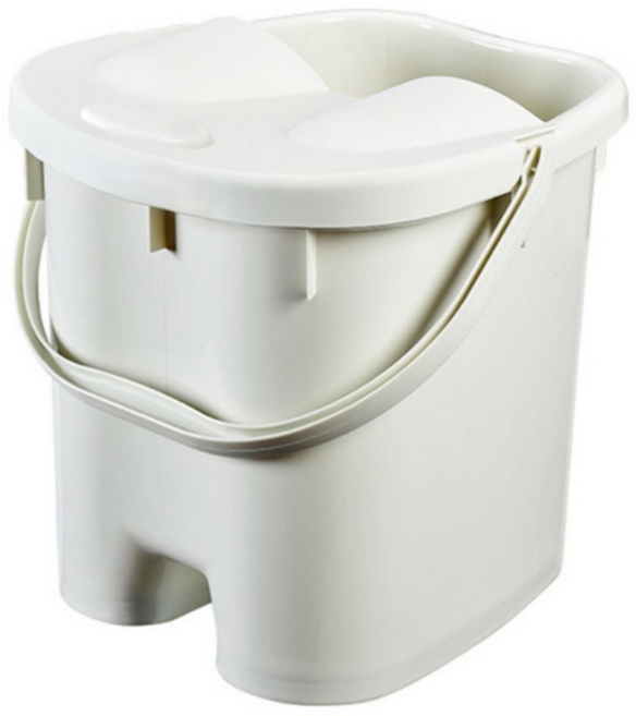 트레이드팩토리 족욕통 발 족욕대야 족탕기 족욕 바스켓 각탕기 습식 족욕기 대형 특대형, 아이보리, 1개