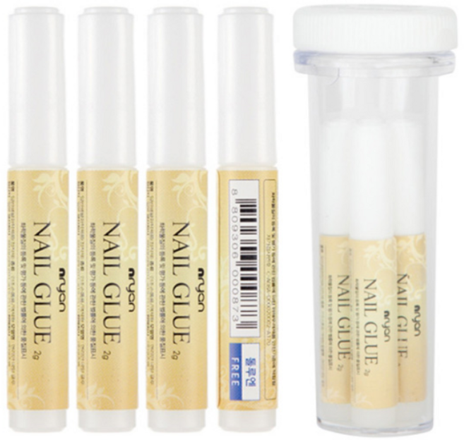 엔리안 골드글루 2g 4개 네일글루 네일 국가고시 재료, 골드