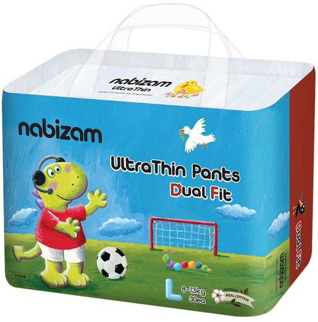 나비잠 울트라씬 듀얼핏 팬티 아동공용, 대형(L), 30매