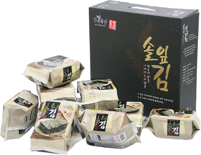 민속물산 솔잎김1호 10봉 명절 선물 세트, 100g, 1박스