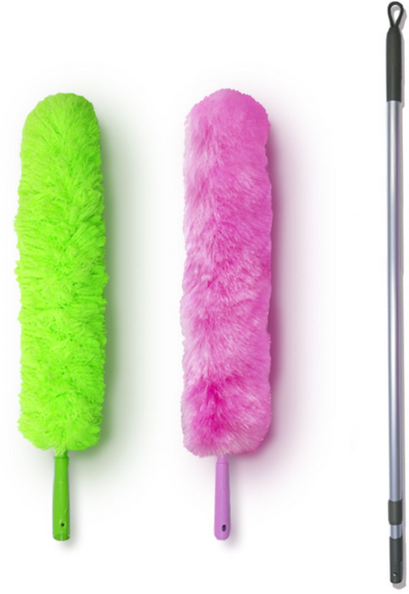 [하이쇼핑] 원더스틱 3종 1세트 먼지털이 먼지떨이개 초대형 먼지 청소 정전기 흡착 차량용 화장실 천장 청소, 1개