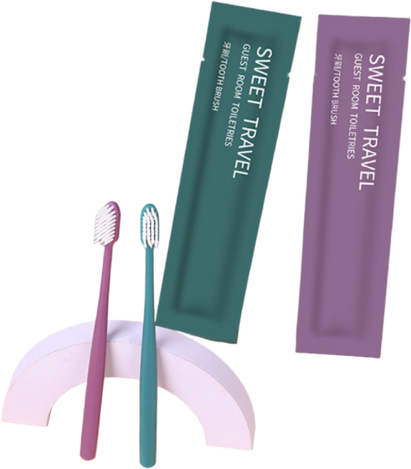 고급미세모 원터치 일회용칫솔, 100개, 1개입