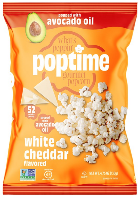 팝타임 화이트 체다치즈향 아보카도오일 팝콘, 1개, 135g
