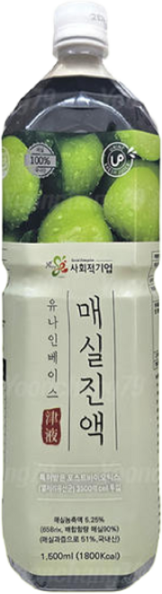 유나인 매실 음료베이스 1.5L, 1개