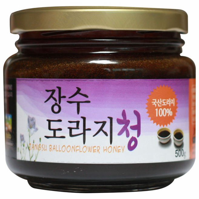 [장수] 국내산 100% 직접 재배한 도라지로 만든 도라지청 500g, 1개