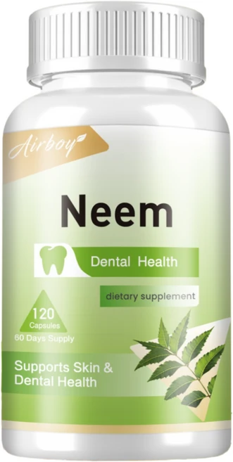 유기농 님 잎·꽃·가지 3중 복합 추출물 피부 청결 및 혈액 정화 혈당 관리 지원 장 건강 개선 천연 항산화 효과 비건 캡슐 무첨가제, 1개, 60정 - 쿠팡