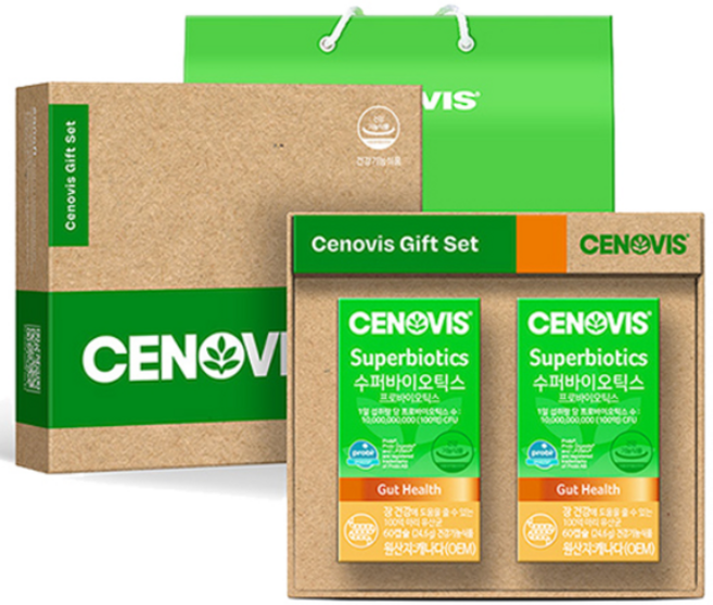 세노비스 수퍼바이오틱스 12.3g + 쇼핑백, 2개, 30정