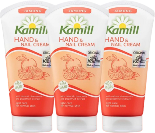 카밀 핸드 앤 네일 크림 자몽, 3개, 75ml